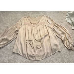 Flannel Australia Pink/Peach Silk Blouse